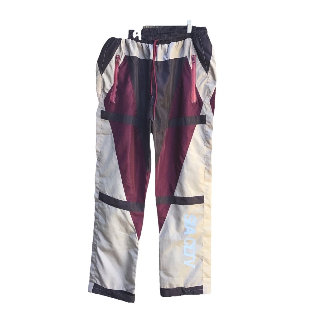 SIA Collective Colorblock Track Pants Nylon Windbreaker Joggers Men's Large